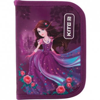 Пенал б/н 1 отд. со вкл. "Princess" KITE  K19-621-5