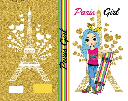 Пенал б/н 2 отд. "Девочка со скейтом" ламин., серебро, объем  81П26/2