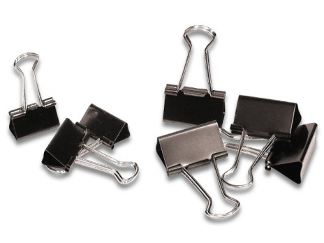 Зажим д/бумаг 4.1см 12шт/уп. черные "Lamark"  684