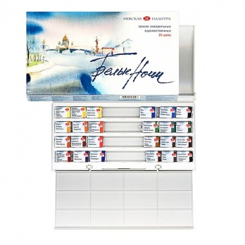 Н-р акварельных красок "Белые ночи", 24цв. в пластике  1942090