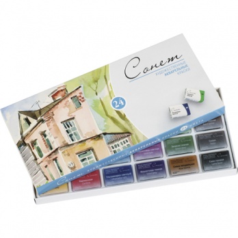 Н-р акварельных красок "Сонет",  24 цв. в картоне  3541139