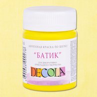 Акрил шелк (батик) Dekola лимонная 50мл
