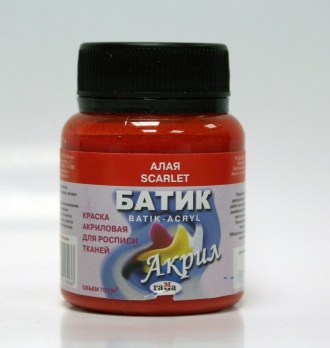 Акрил Батик (шелк) 75мл. алая  075.107