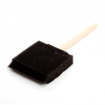 Кисть плоская, поролон, 60мм.деревянная ручка  DK12501-60