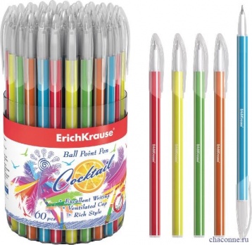 Ручка шар. синяя "COCKTAIL"  ЕК 33518