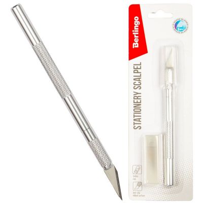 Нож-скальпель с 5 зап. лезв. Berlingo ВМ4118