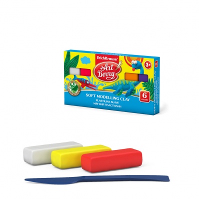Пластилин 6цв. " Artberry" мягкий с алоэ вера 120гр.  ЕК 41780