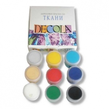 Набор акриловых красок по ткани "Decola" 9*20мл  4141111