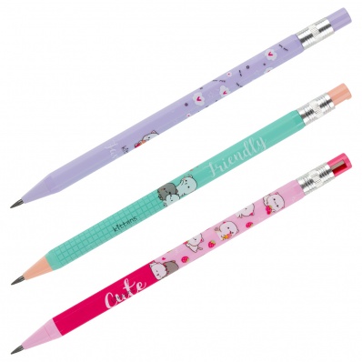 Карандаш автом. 2мм MESHU "Kittens", ассорти, с точилкой    MS_53319