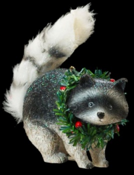 Украшение Пушистый енот 9см 41061