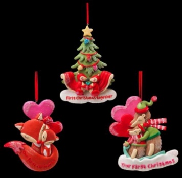 Украшение Рождество для двоих 12см 41159