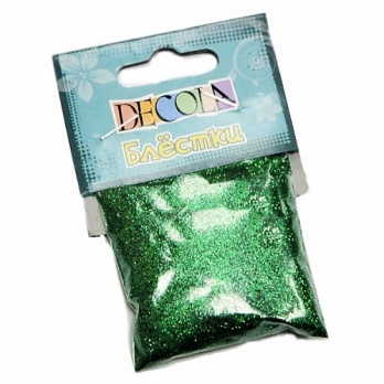 Блестки декоративные Декола, зеленый, 0,3