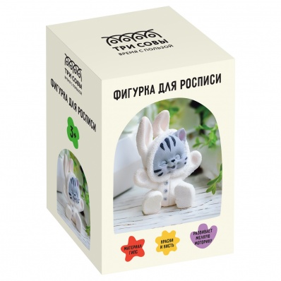 Набор для росписи из гипса ТРИ СОВЫ "Котенок в комбинезоне" НР_57028