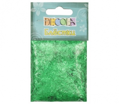 Блёстки декоративные Декола, изумрудный радужный, 0.3мм