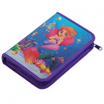 Пенал с вклад. "Русалка" серебро+объем  81П32В