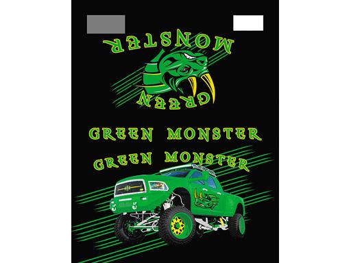 Пенал 3 отд. "Зеленый монстр" серебро 81П26/3