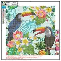 Картина стразами "Туканы", 30*30см, частич. заполнение 89748