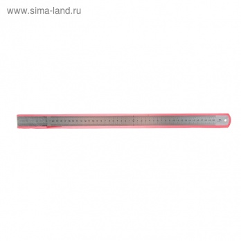 Линейка 50см стальная, ПВХ чехол ЛН-30533