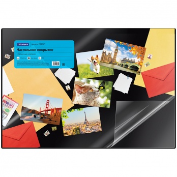 Подкладка д/письма "Черная", с прозр. клапаном 45*65см   239043