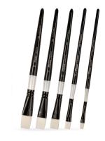 Набор кистей  White Taklon 5шт., плоские