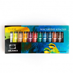 Набор масляных красок "Малевичъ", 12х12 мл