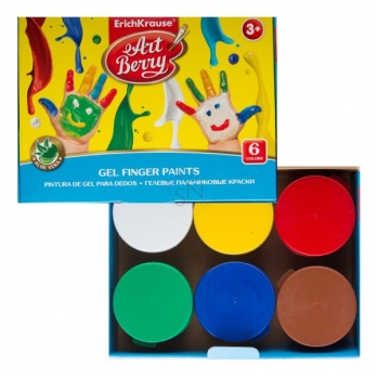 Краски пальчиковые с Алоэ Вера 6бан/35мл. Artberry  ЕК 41752