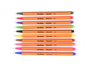 Ручка капилляр. 0,4мм "Rapido" Berlingo 3-гр. ассорти CK_4010