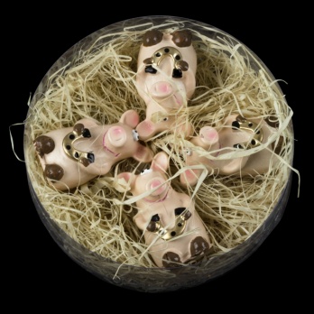 Украшение Поросята с подковой  4см  45744