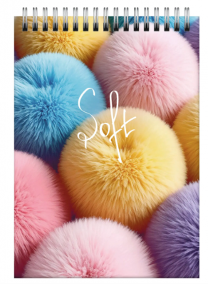 Блокнот А6 60л. кл. на греб. "Мягкий 2"  БСК660451