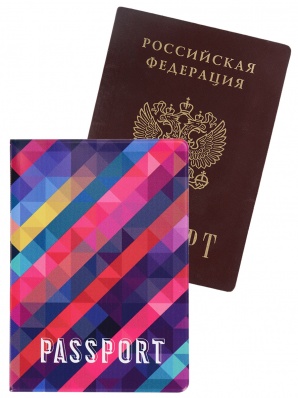 Обложка д/паспорта "Диагонали", ПВХ Slim  ОП-0241