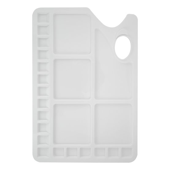 Палитра пластиковая "Сонет", прямоугольная, 34*23,4см, 23 ячейки