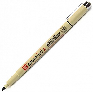 Ручка капиллярная Pigma Graphic 2 Черный 2.0мм