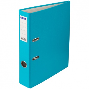 Регистратор А4 50мм бирюзовый "Office Space" с карманом 270111