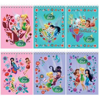 Блокнот А6 40л. на греб. "Феи" 40Б6В1гр