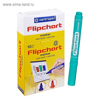 Маркер д/флипчарта зеленый пулевидный 2,5мм "Centropen"  585500110
