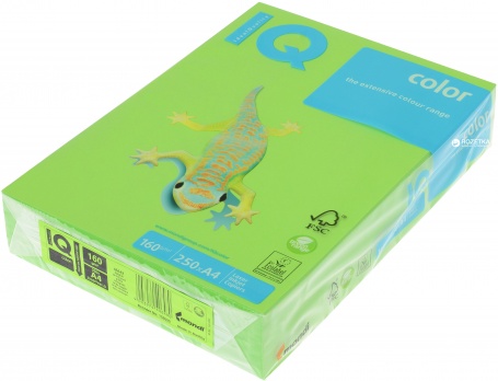 Бумага "IQ Color" А4, 160г/м2, 250л. (ярко-зеленая) МА42