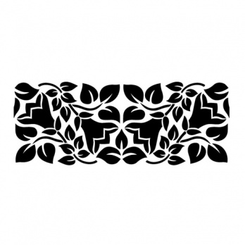 Трафарет, Бордюр колокольчики, 10 х 25 см, пластиковый