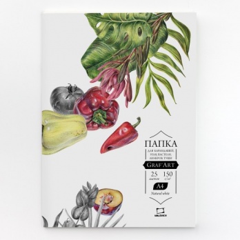 Папка с бумагой для сухих техник GrafArt А4, 150 г, 25 л