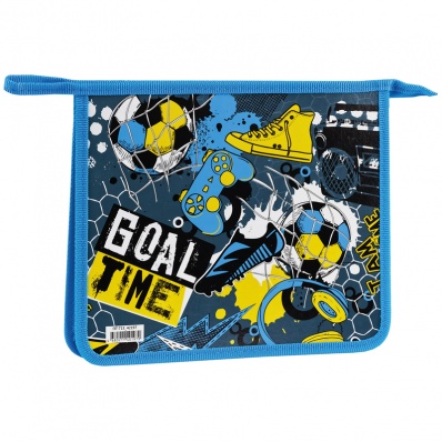 Папка д/тетр. А5 1 отд. на молнии "Goal Time" ПТ-715_42197