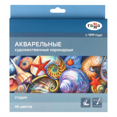 Акварельнае карандаши "Студия", 48 цветов