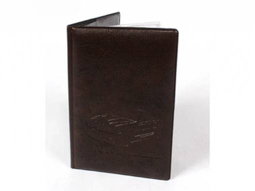 Обложка д/автодокументов "Стандарт" коричневая, экокожа ОП-7706