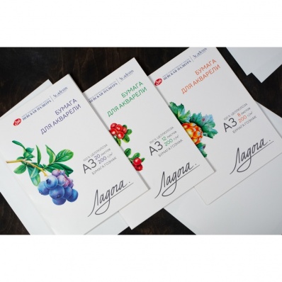 Папка д/акварели А3 "Ладога", 200г/м2, 20л, с/з