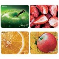 Коврик для мыши DEFENDER Juicy sticker пластиковый (ассорти-4 вида) 220х180х0.4 мм