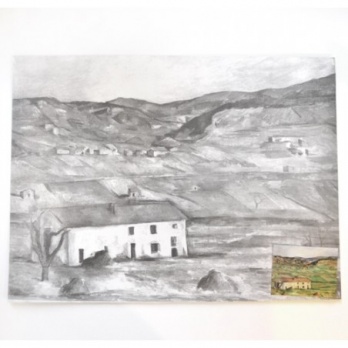 Холст на картоне с эскизом, 30х40см, "Гардан"