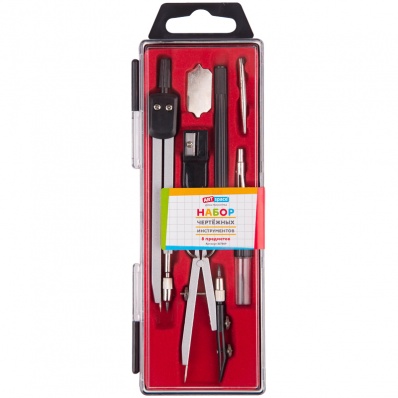 Готовальня 8 предметов в пласт. пенале ArtSpace 227869