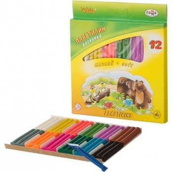 Пластилин 12цв. "Гамма. Пчелка" воск. мягк., 147гр, со стеком, в к/к   280032Н