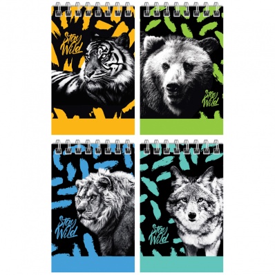 Блокнот А7 40л. кл. на спир. "Животные"  Б7к40гр_41442