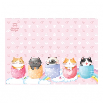 Клеенка для уроков труда "Котики" Мульти-Пульти 50*70см, ПВХ, СН_50243