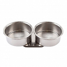 Масленка металлическа двойная, d 4см