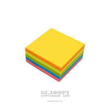 Бумага с клеев. краем 51*51мм 5цв. неон 250л.  SN0500